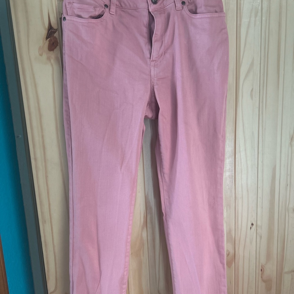 L.L. Bean Women's Straight Leg Jeans in Soft Pink